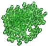 50 6mm Transparent Light Green Round Glass Beads